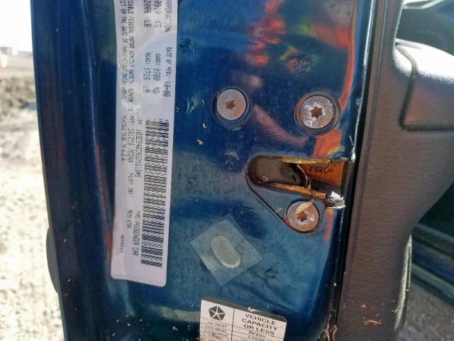 1B3ES46C81D161345 - 2001 DODGE NEON SE BLUE photo 10