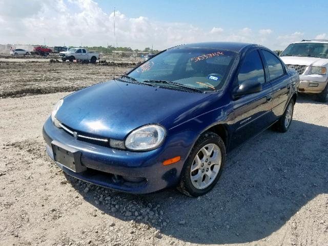 1B3ES46C81D161345 - 2001 DODGE NEON SE BLUE photo 2