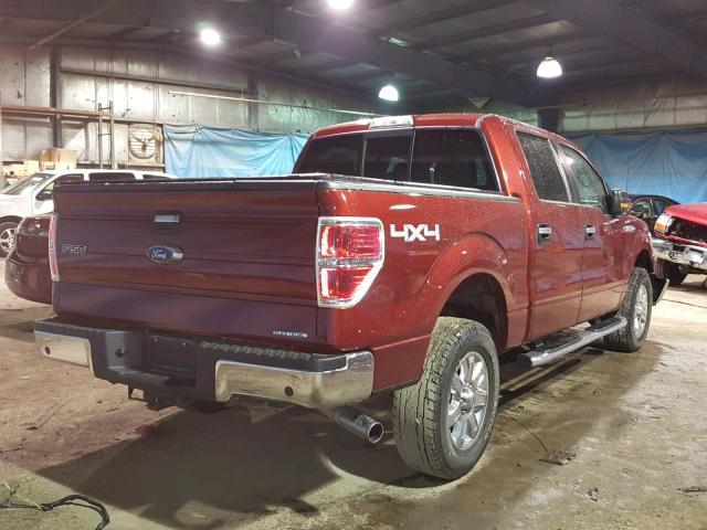 1FTFW1EF2EKD24428 - 2014 FORD F150 SUPER RED photo 4