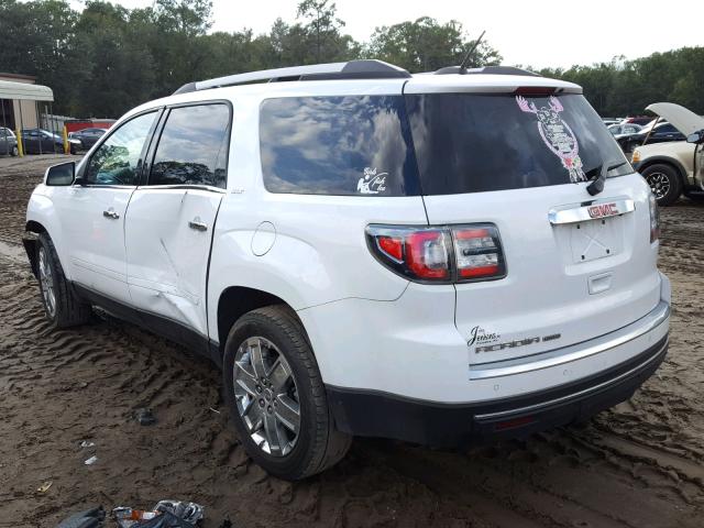 1GKKRSKD1HJ224382 - 2017 GMC ACADIA LIM WHITE photo 3