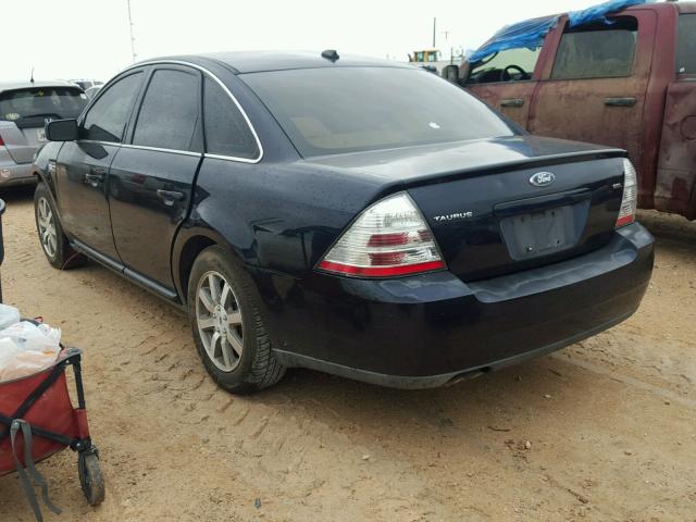 1FAHP24W88G170415 - 2008 FORD TAURUS SEL BLACK photo 3