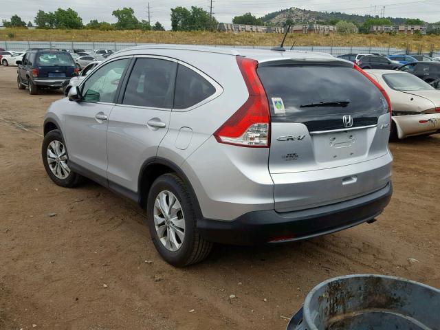 2HKRM4H77DH650215 - 2013 HONDA CR-V EXL SILVER photo 3