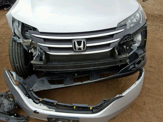 2HKRM4H77DH650215 - 2013 HONDA CR-V EXL SILVER photo 9