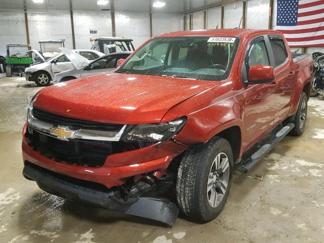 1GCGTCE33G1120678 - 2016 CHEVROLET COLORADO L MAROON photo 2