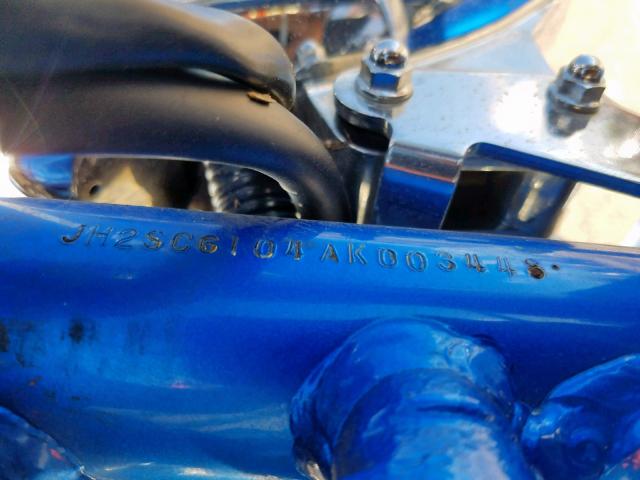 JH2SC6104AK003448 - 2010 HONDA VT1300 CX BLUE photo 10