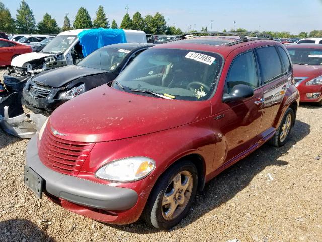 3C8FY4BB31T665695 - 2001 CHRYSLER PT CRUISER RED photo 2