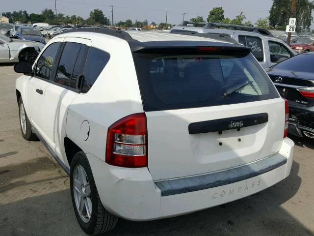 1J8FT47WX7D390099 - 2007 JEEP COMPASS WHITE photo 3