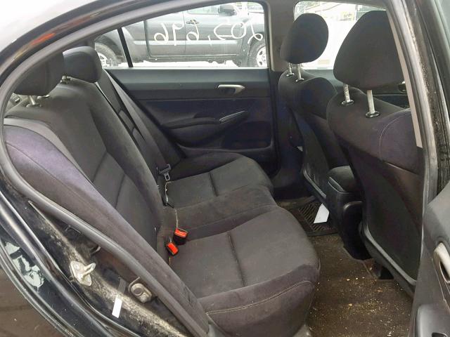 19XFA15639E022430 - 2009 HONDA CIVIC LX-S BLACK photo 6