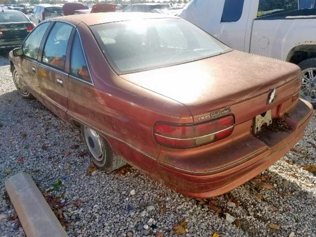 1G1BL53E7NW152567 - 1992 CHEVROLET CAPRICE MAROON photo 3