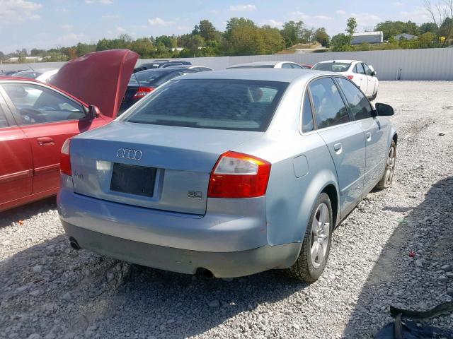 WAULT68E02A124366 - 2002 AUDI A4 3.0 QUA BLUE photo 4