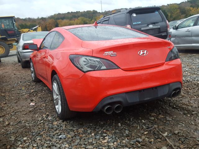 KMHHU6KHXAU017925 - 2010 HYUNDAI GENESIS CO RED photo 3