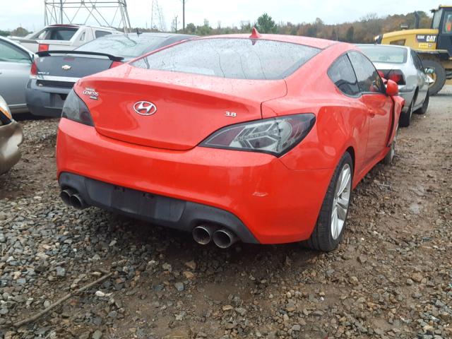 KMHHU6KHXAU017925 - 2010 HYUNDAI GENESIS CO RED photo 4