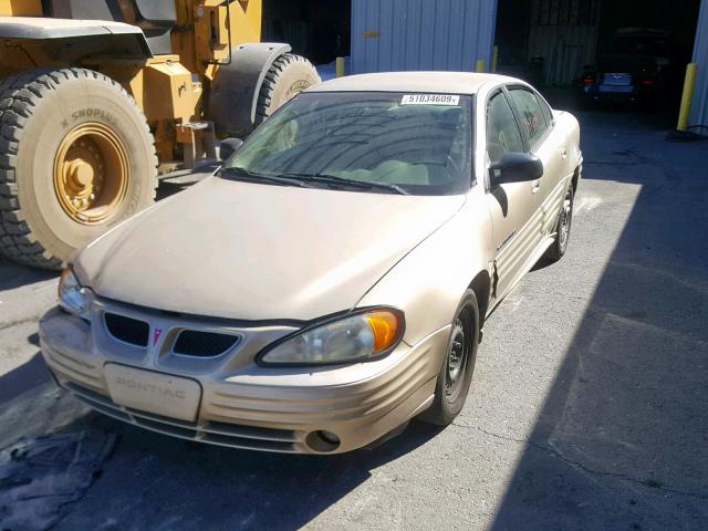 1G2NE52T31M645042 - 2001 PONTIAC GRAND AM GOLD photo 2