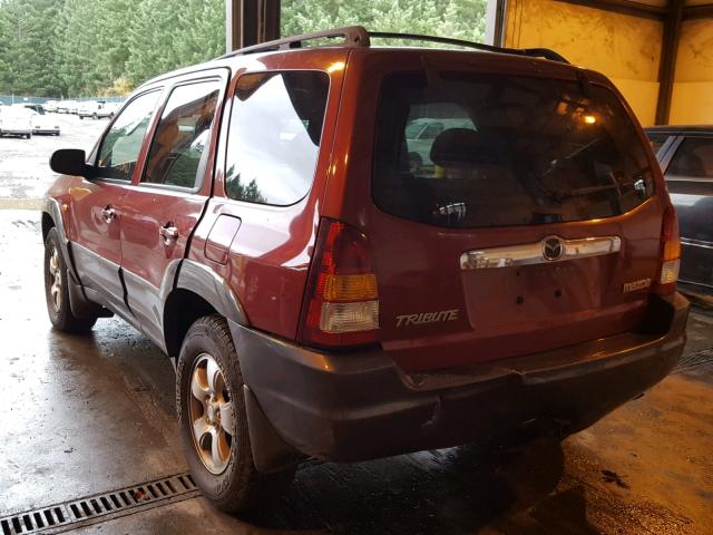 4F2CZ96163KM41289 - 2003 MAZDA TRIBUTE ES RED photo 3