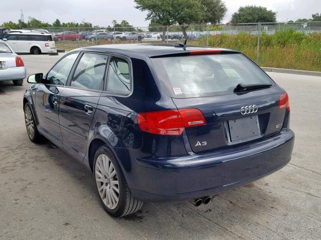 WAUNF68P76A001509 - 2006 AUDI A3 2.0 PRE BLUE photo 3