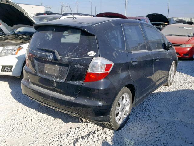 JHMGE88489S006957 - 2009 HONDA FIT SPORT BLACK photo 4