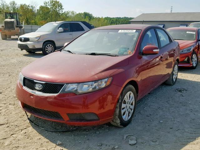 KNAFU4A23A5122763 - 2010 KIA FORTE EX BURGUNDY photo 2