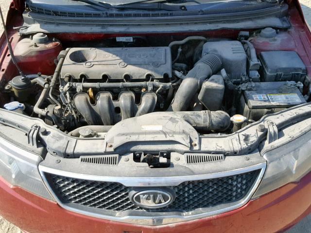 KNAFU4A23A5122763 - 2010 KIA FORTE EX BURGUNDY photo 7