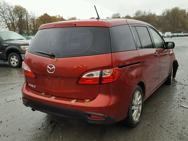 JM1CW2BL9E0166913 - 2014 MAZDA 5 SPORT RED photo 4