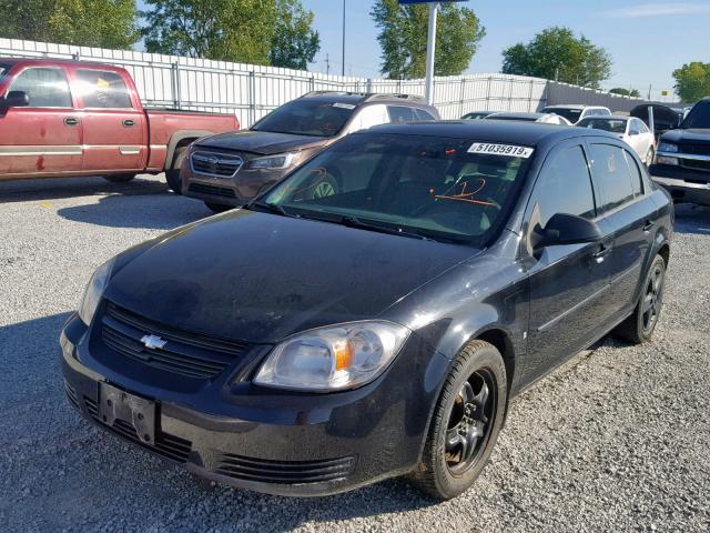 1G1AL55FX77361008 - 2007 CHEVROLET COBALT LT BLACK photo 2