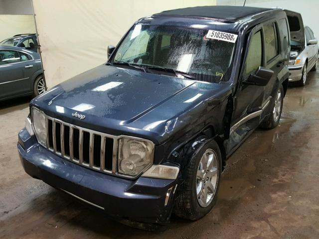 1J8GN58K18W100290 - 2008 JEEP LIBERTY LI BLUE photo 2