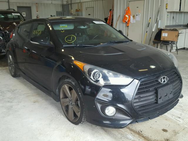 KMHTC6AE2DU169741 - 2013 HYUNDAI VELOSTER T BLACK photo 1