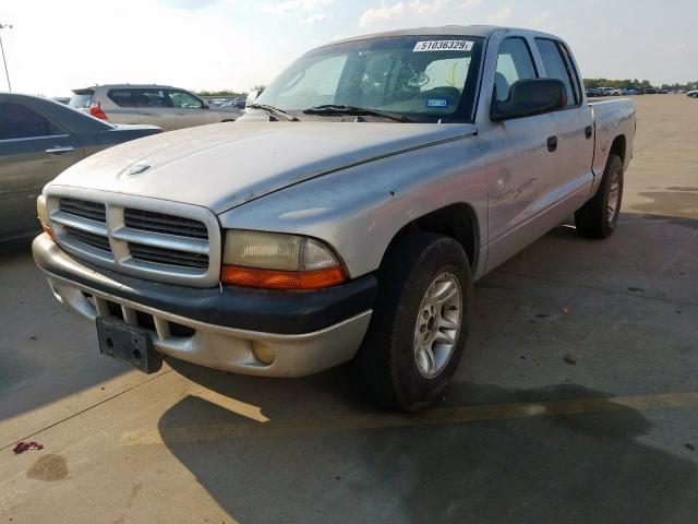 1B7GL2AN51S200826 - 2001 DODGE DAKOTA QUA SILVER photo 2