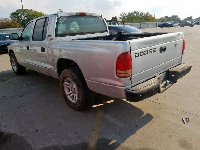 1B7GL2AN51S200826 - 2001 DODGE DAKOTA QUA SILVER photo 3