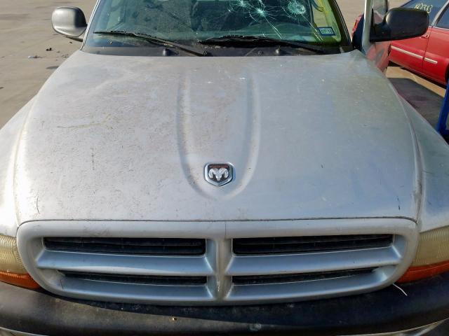 1B7GL2AN51S200826 - 2001 DODGE DAKOTA QUA SILVER photo 7