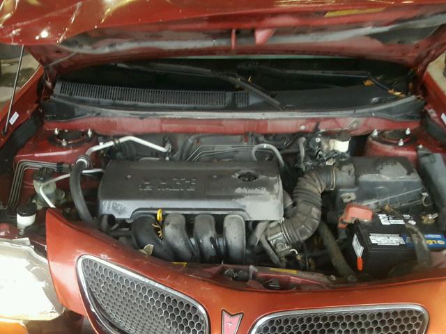 5Y2SL658X6Z452415 - 2006 PONTIAC VIBE RED photo 7