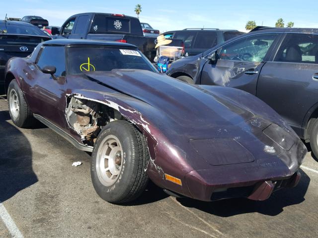 1Z87L8S407278 - 1978 CHEVROLET CORVETTE 2 BURGUNDY photo 1