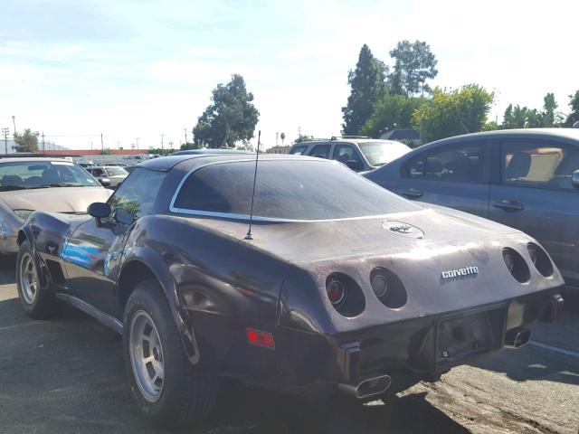 1Z87L8S407278 - 1978 CHEVROLET CORVETTE 2 BURGUNDY photo 3