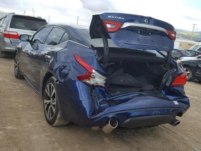 1N4AA6AP8HC387252 - 2017 NISSAN MAXIMA 3.5 BLUE photo 3