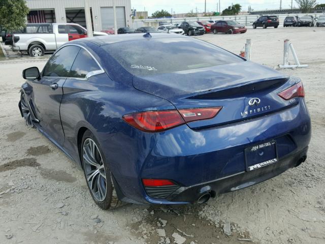 JN1EV7EK3HM363734 - 2017 INFINITI Q60 PREMIU BLUE photo 3