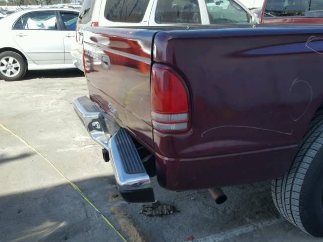 1B7GL2AN61S135999 - 2001 DODGE DAKOTA QUA MAROON photo 9