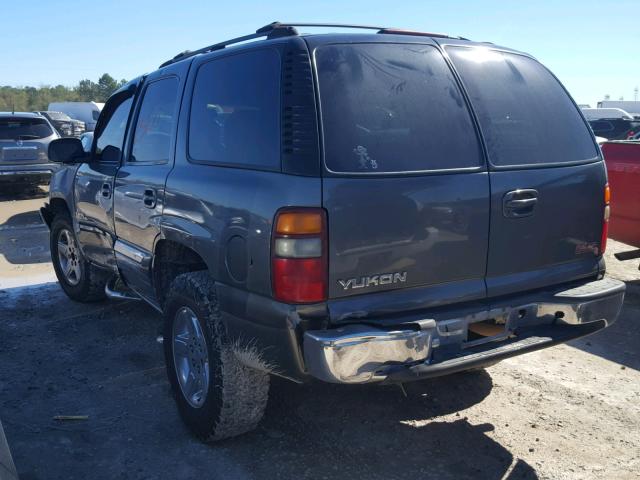 1GKEC13VX2R308788 - 2002 GMC YUKON GRAY photo 3