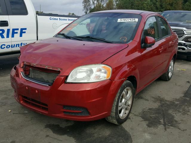 KL1TD5DE8BB239637 - 2011 CHEVROLET AVEO LS RED photo 2