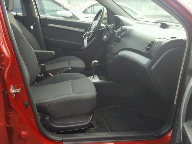 KL1TD5DE8BB239637 - 2011 CHEVROLET AVEO LS RED photo 5