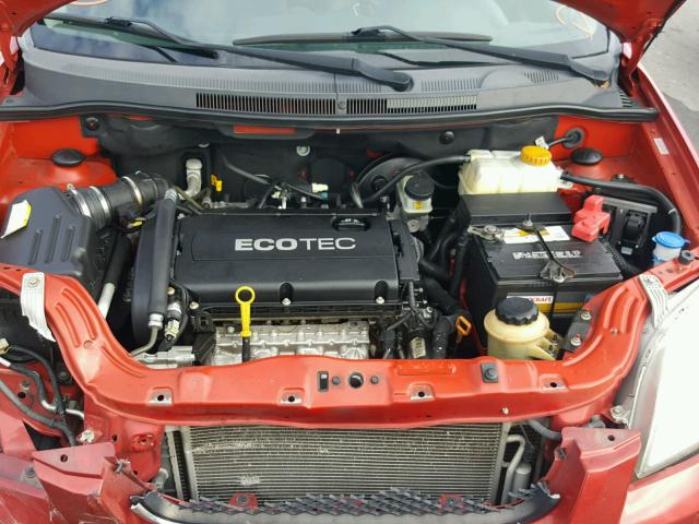 KL1TD5DE8BB239637 - 2011 CHEVROLET AVEO LS RED photo 7