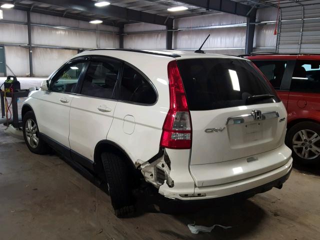 5J6RE4H74BL111874 - 2011 HONDA CR-V EXL WHITE photo 3