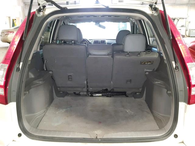 5J6RE4H74BL111874 - 2011 HONDA CR-V EXL WHITE photo 9