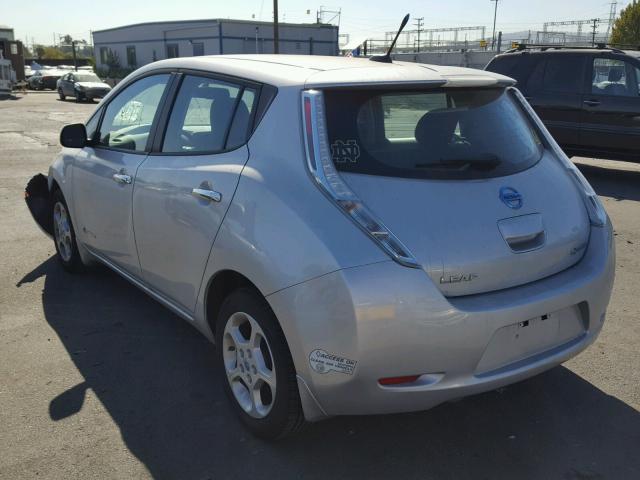 1N4AZ0CP1DC423425 - 2013 NISSAN LEAF S SILVER photo 3