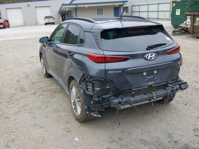 KM8K2CAA2JU106872 - 2018 HYUNDAI KONA SEL BLUE photo 3