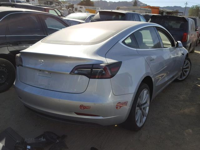 5YJ3E1EA0JF043049 - 2018 TESLA MODEL 3 SILVER photo 4