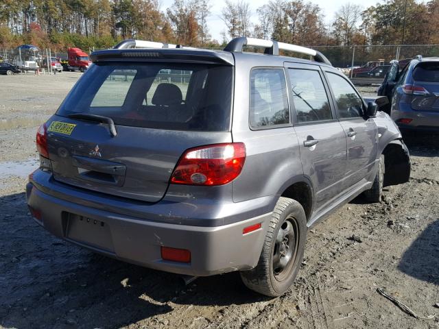 JA4LX31F85U029558 - 2005 MITSUBISHI OUTLANDER CHARCOAL photo 4