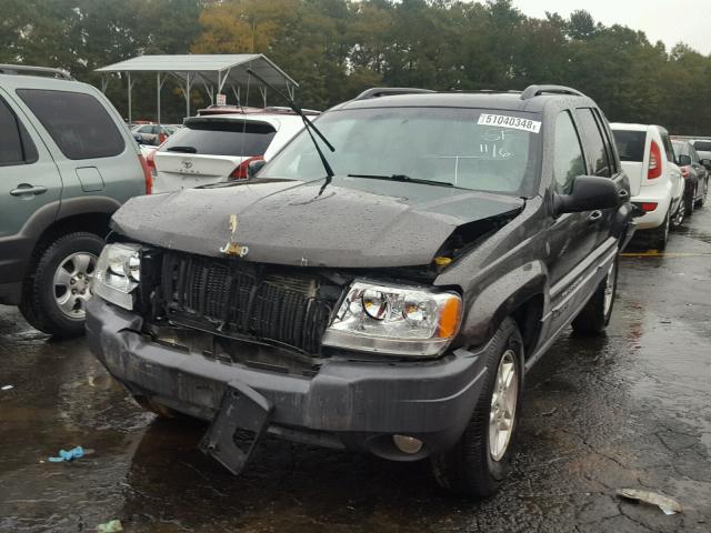 1J4GW48N84C411696 - 2004 JEEP GRAND CHER GRAY photo 2