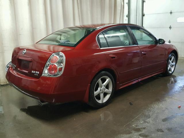 1N4BL11D85C356196 - 2005 NISSAN ALTIMA SE MAROON photo 4