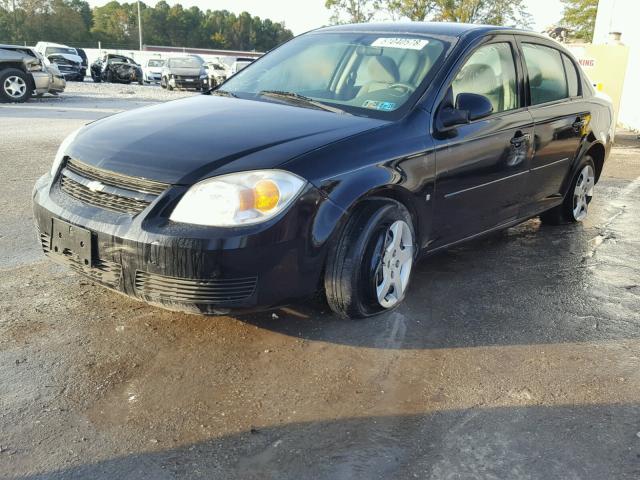 1G1AL55F677261682 - 2007 CHEVROLET COBALT LT BLACK photo 2