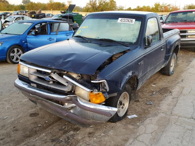 1FTCR10A2VPB51647 - 1997 FORD RANGER BLUE photo 2