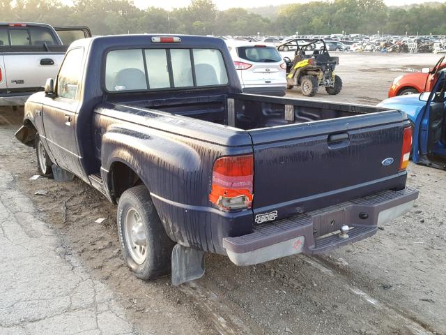 1FTCR10A2VPB51647 - 1997 FORD RANGER BLUE photo 3